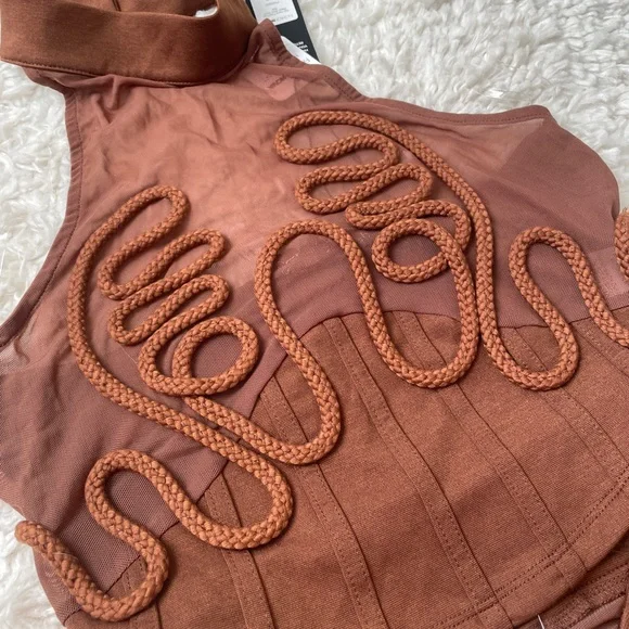 Fashion Nova Brown Mini Skirt Set - Picture 10 of 14